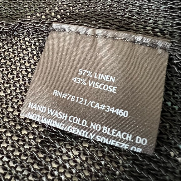 Eileen‎ Fisher Long-Sleeve Black Sheer Knit Cardigan - Picture 8 of 9